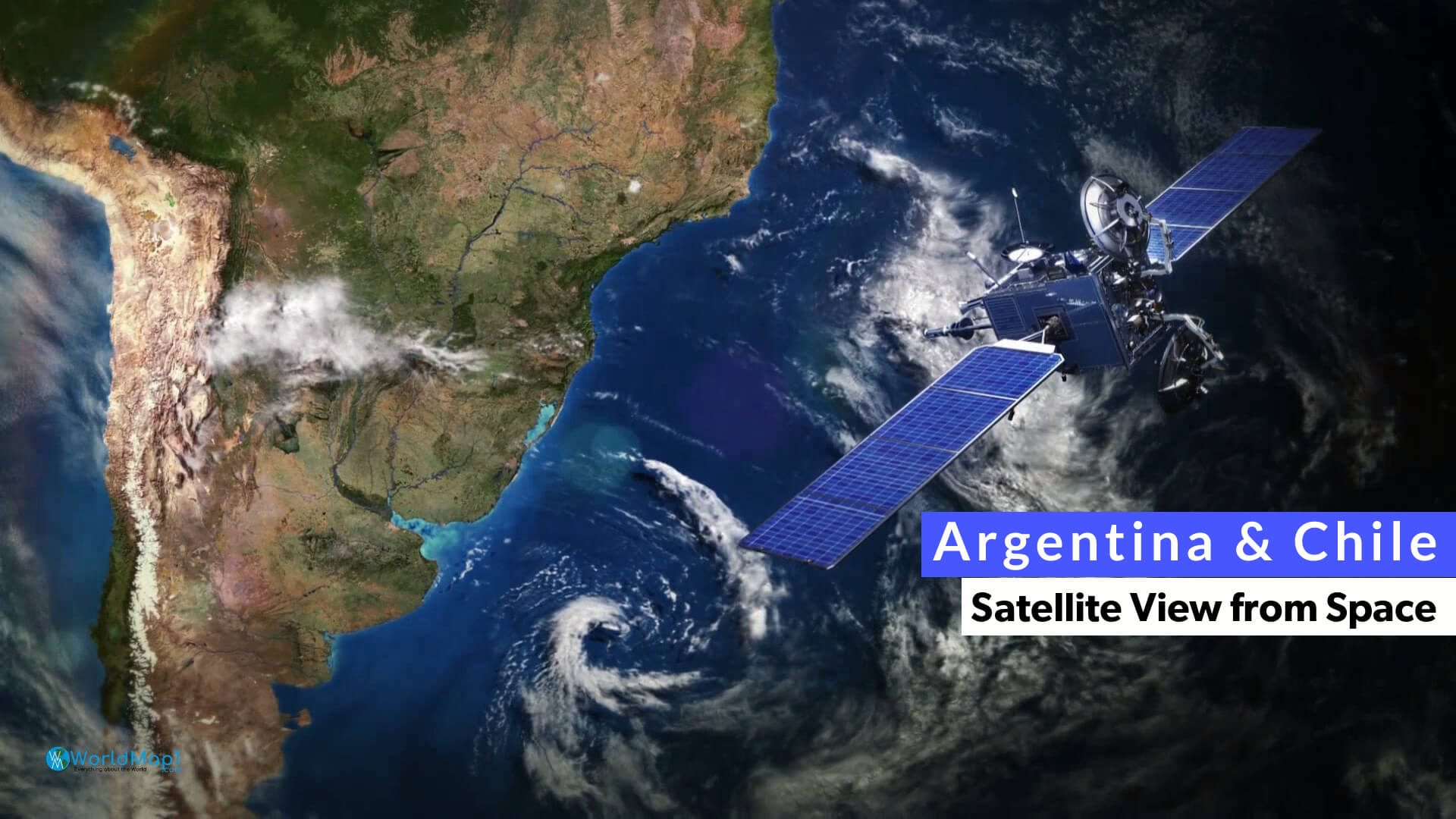 Argentina and Chile Satellite Image